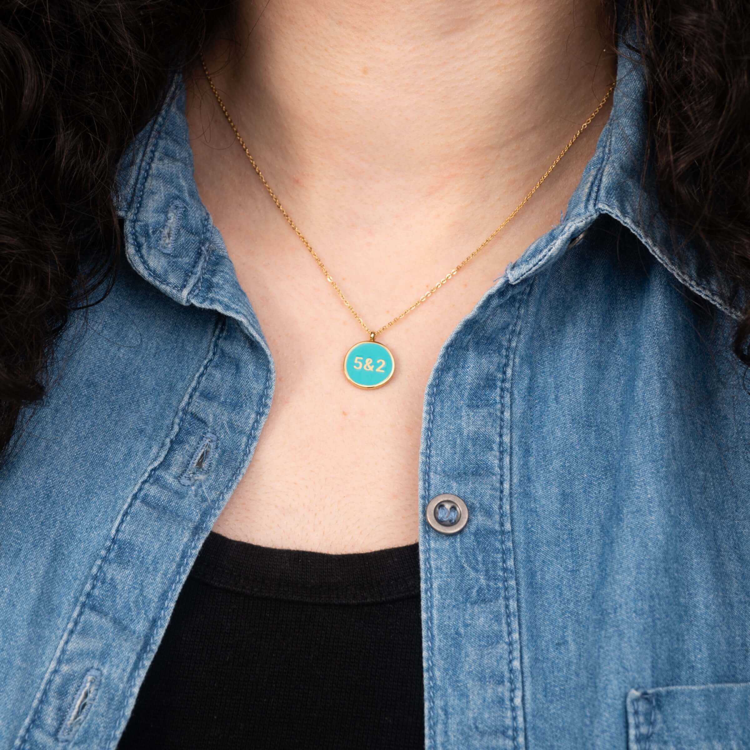 Hebrew 5 & 2 Necklace - Image 6